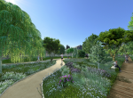 Le jardin de l\'Auzon - Perspective 3D la Coulée Verte à Carpentras - Après travaux