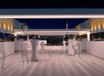Bar restaurant 3D, image de synthèse, Yacht Liberty