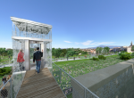 Ascenseur vitré - Perspective 3D la Coulée Verte à Carpentras - Après travaux