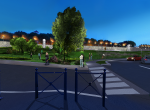 Vue de nuit - Perspective 3D la Coulée Verte à Carpentras -  Après travaux