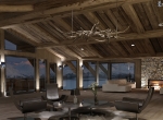 Chalet 3D  La Cry  intérieur design à Megève le salon