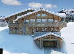 Chalet 3D Princese extérieur à Megève vue de face