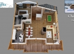 Plan de vente 3D du Chalet D Niveau 2