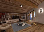 Perspective 3D et réalisation intérieur de la Mezzanine B