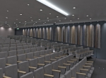 Salle de conférences éclairé, réalise en 3D, agence Lyon