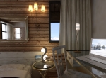 vue de chambre 3D, chalet La Blanche