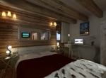 vue de chambre 3D, chalet La Blanche