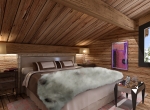 vue de chambre 3D, chalet La Blanche