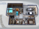 plan de vente 3D, chalet La Blanche