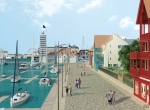 Vue Quais  PRESQU\'ILE DE LA TOUQUES, Deauville, Animation 3D Deauville