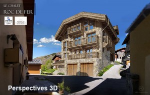 perspective 3D extérieur chalet